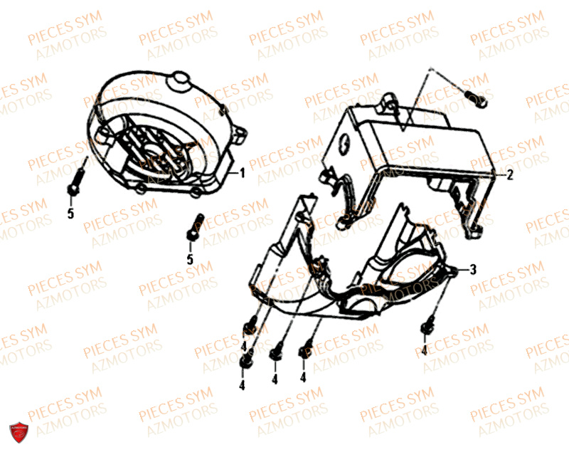 Cache Ventilateur SYM Pièces CROX 50 - AE05WA-EU (2018-2020)
