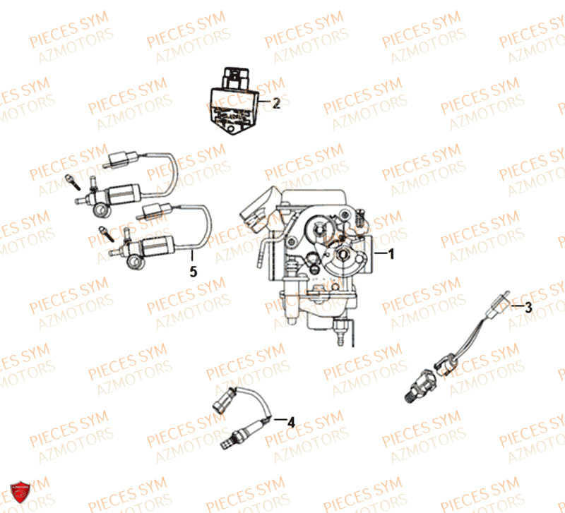 Carburateur SYM Pièces CROX 50 - AE05WA-EU (2018-2020)