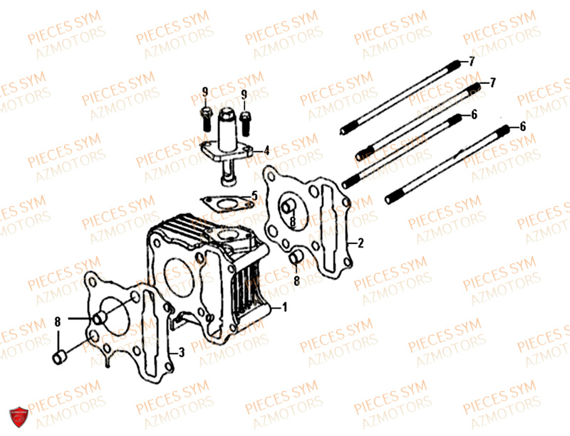 Cylindre SYM Pièces CROX 50 - AE05WA-EU (2018-2020)