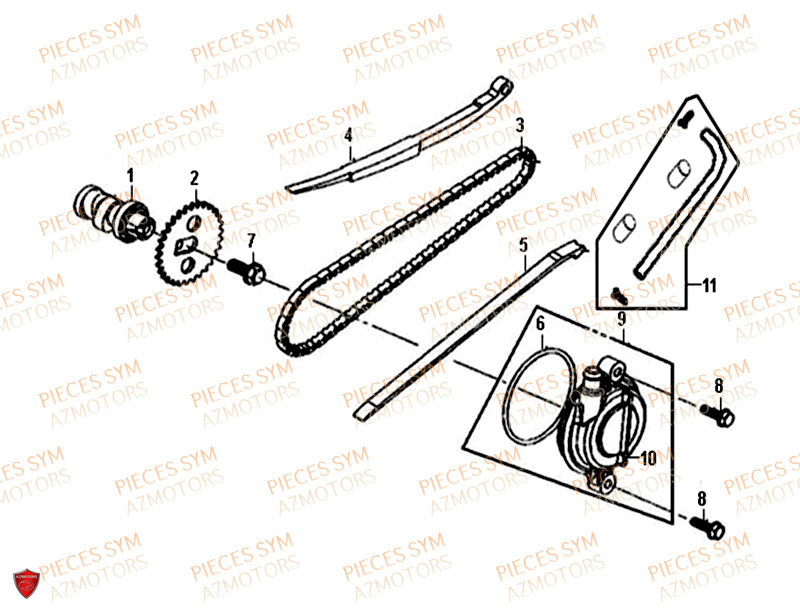 Distribution SYM Pièces CROX 50 - AE05WA-EU (2018-2020)