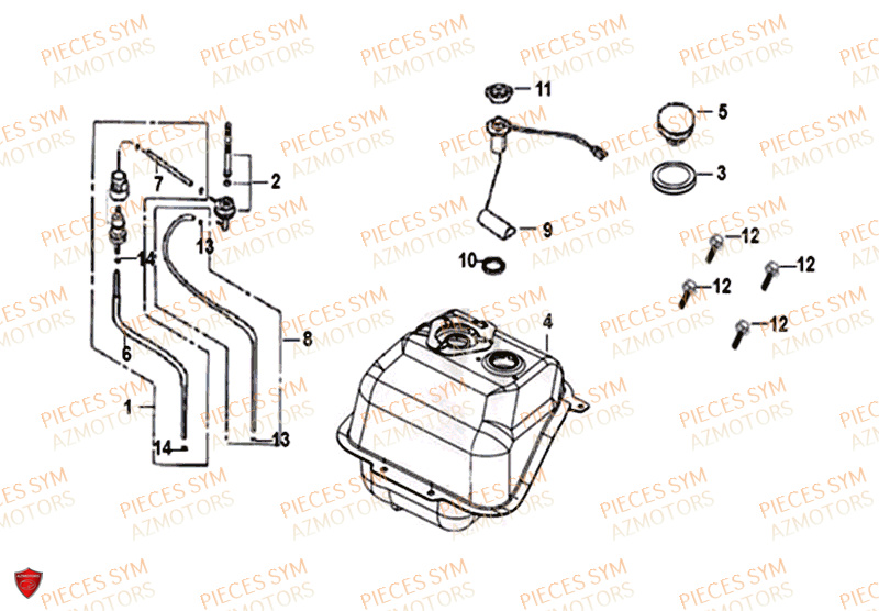 Reservoir SYM Pièces CROX 50 - AE05WA-EU (2018-2020)