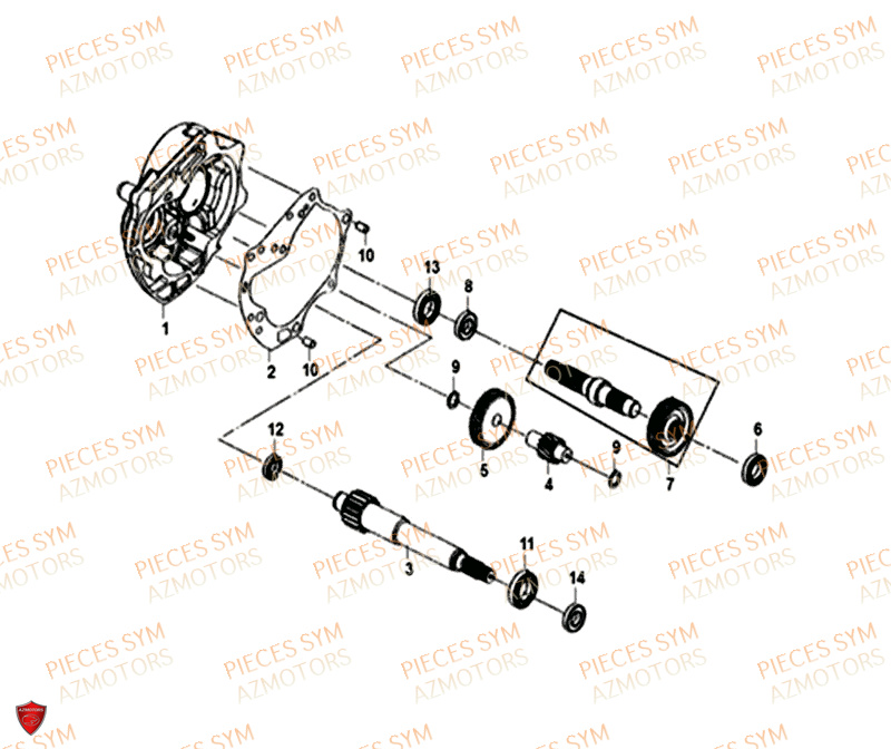Transmission SYM Pièces CROX 50 - AE05WA-EU (2018-2020)