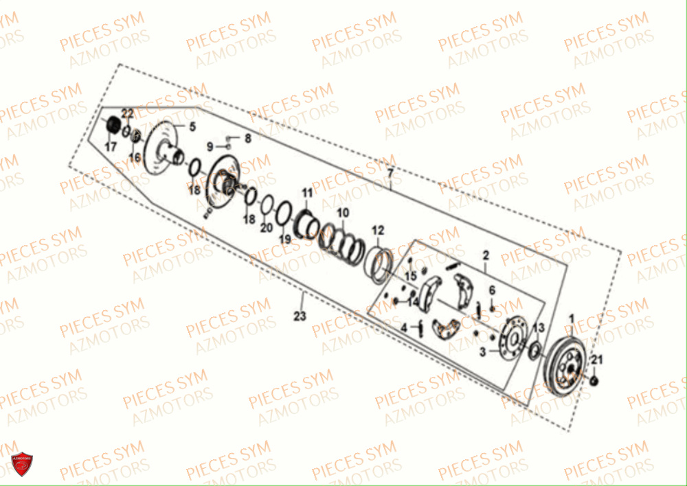 Embrayage SYM Pièces CROX 50 E5 - AE05WB-EU (2021)