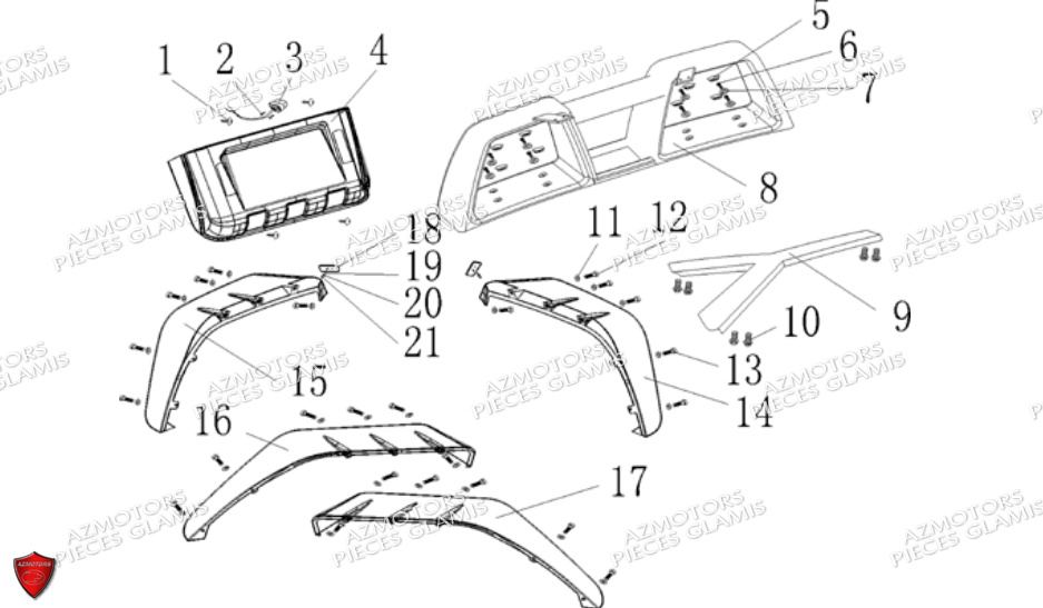 Ailes Arceau GLAMIS Pièces Buggy GLAMIS CRUISER 850 EFI [2011-2012]