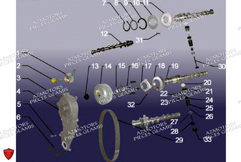 Arbre A Cames Distribution GLAMIS Pièces Buggy GLAMIS CRUISER 850 EFI [2011-2012]