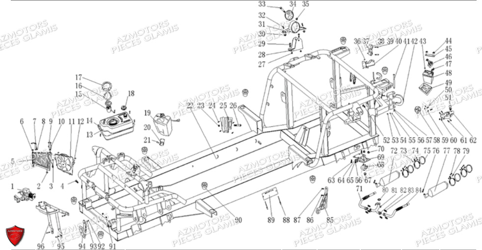 Chassis GLAMIS Pièces Buggy GLAMIS CRUISER 850 EFI [2011-2012]