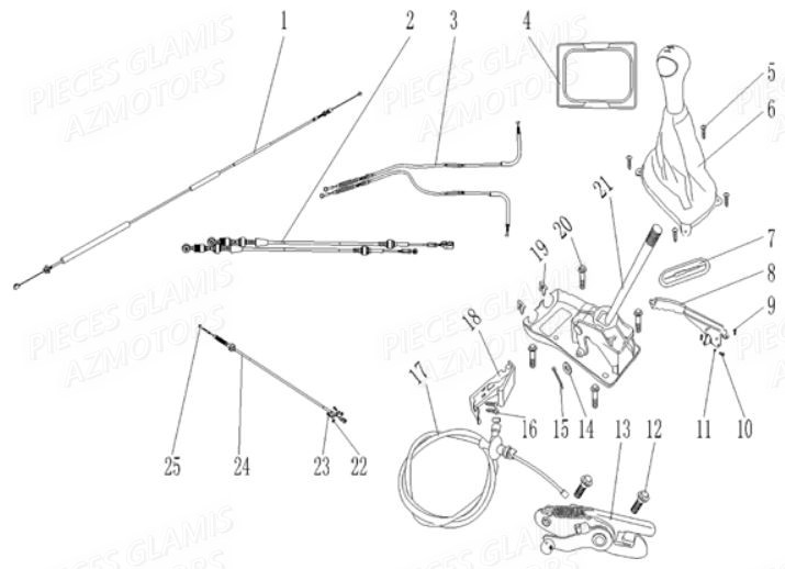 FREIN DE PARK AZMOTORS CRUISER 2011 12