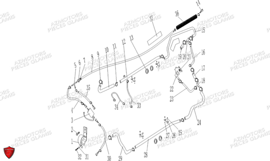 Systeme De Refroidissement Carburant GLAMIS Pièces Buggy GLAMIS CRUISER 850 EFI [2011-2012]