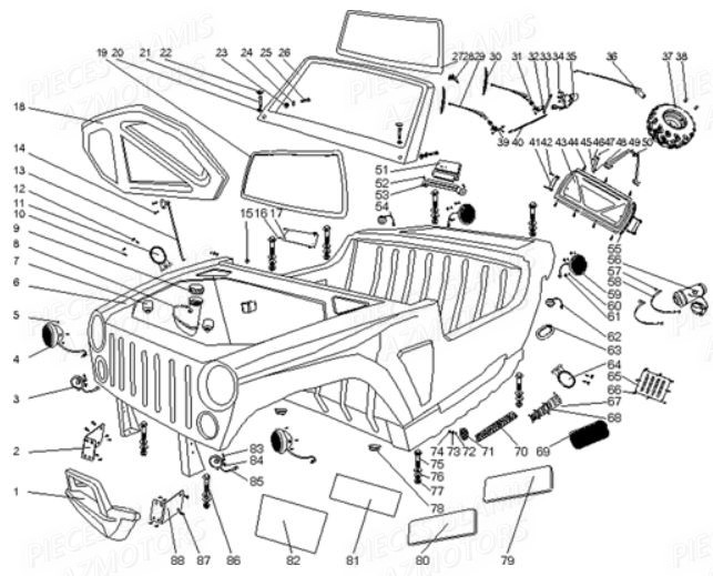 Carrosserie GLAMIS Pièces Buggy GLAMIS CRUISER 850 EFI