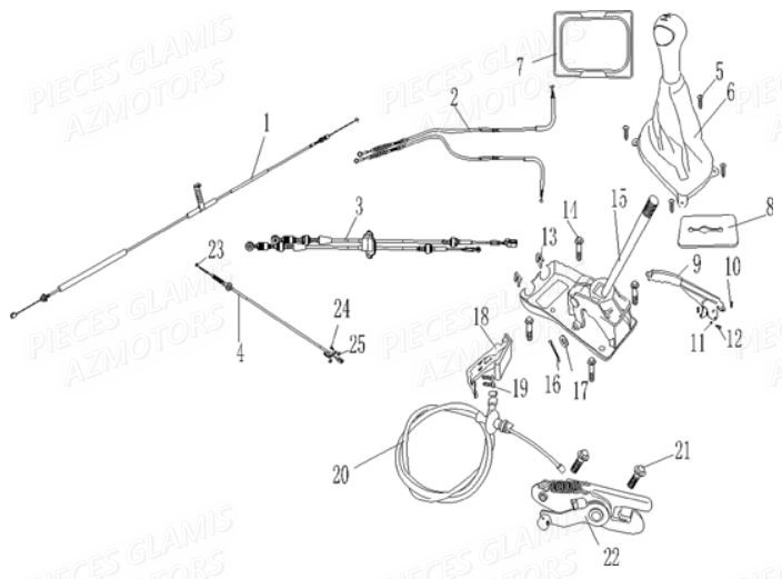 Frein De Park GLAMIS Pièces Buggy GLAMIS CRUISER 850 EFI