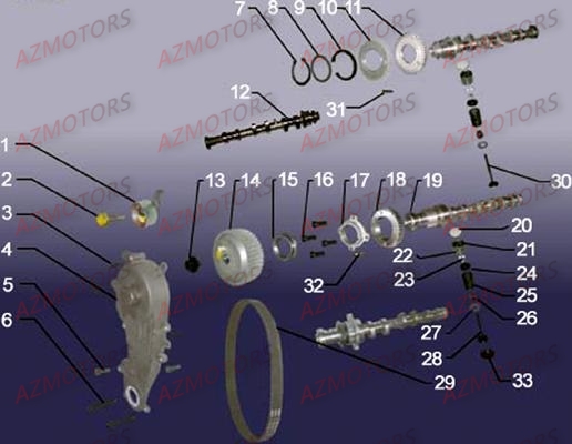 Arbre A Cames   Distribution AZMOTORS Pièces Buggy GLAMIS CRUISER 850 GT [2014]