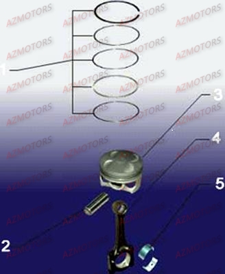 Pistons AZMOTORS Pièces Buggy GLAMIS CRUISER 850 GT [2014]