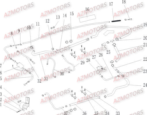 Systeme De Refroidissement   Carburant AZMOTORS Pièces Buggy GLAMIS CRUISER 850 GT [2014]