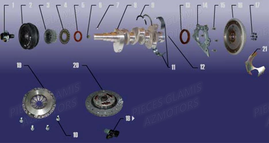 Vilebrequin GLAMIS Pièces Buggy GLAMIS CRUISER 850 EFI