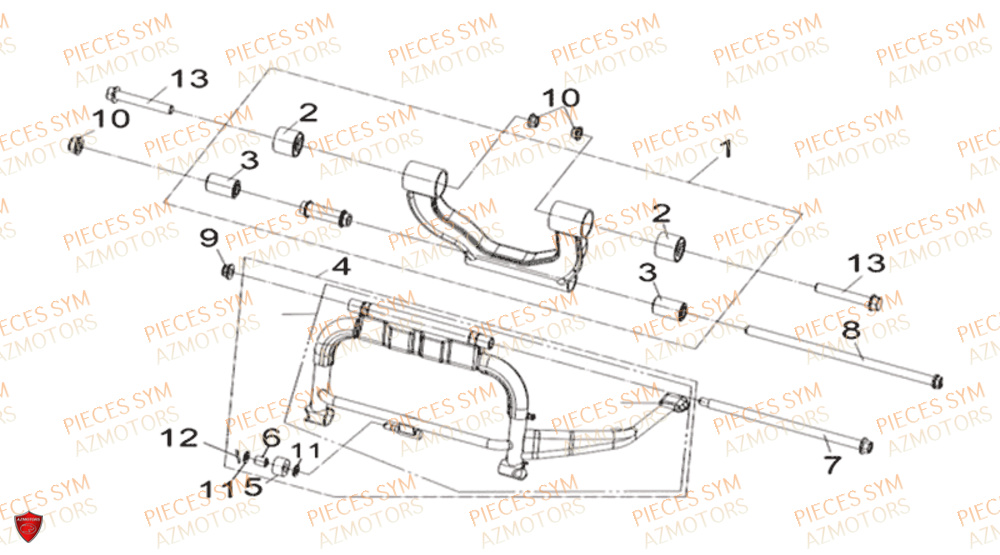 Bequille Centrale SYM Pièces CRUISYM 300 - LV30W1-EU (2018-2020)