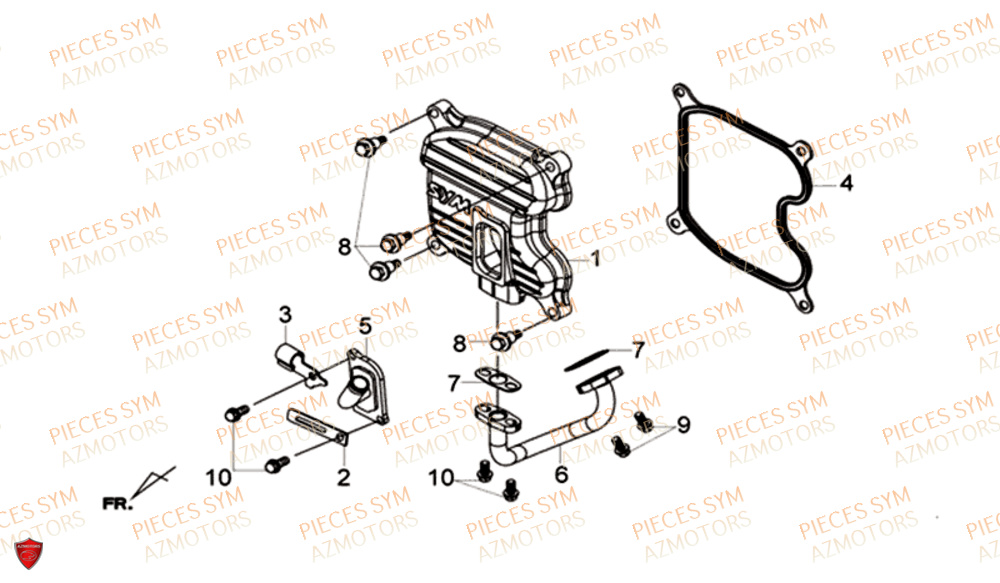 Couvre Culasse SYM Pièces CRUISYM 300 - LV30W1-EU (2018-2020)