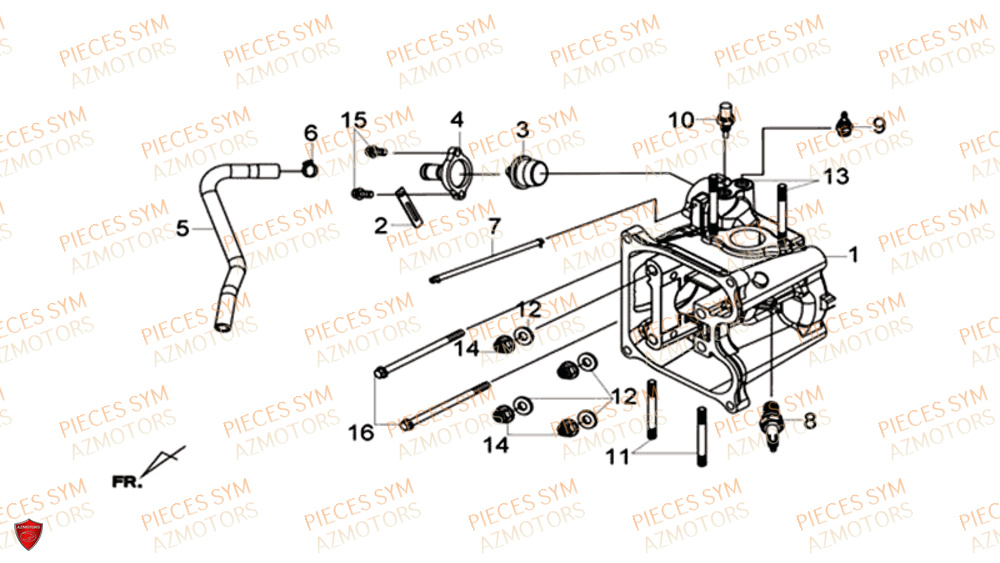 Culasse SYM Pièces CRUISYM 300 - LV30W1-EU (2018-2020)