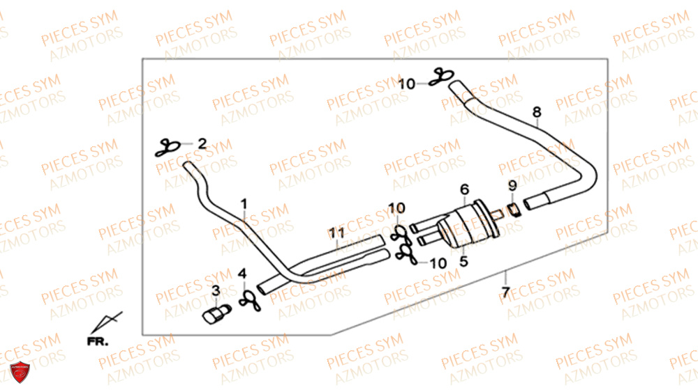 Durite Reniflard SYM Pièces CRUISYM 300 - LV30W1-EU (2018-2020)