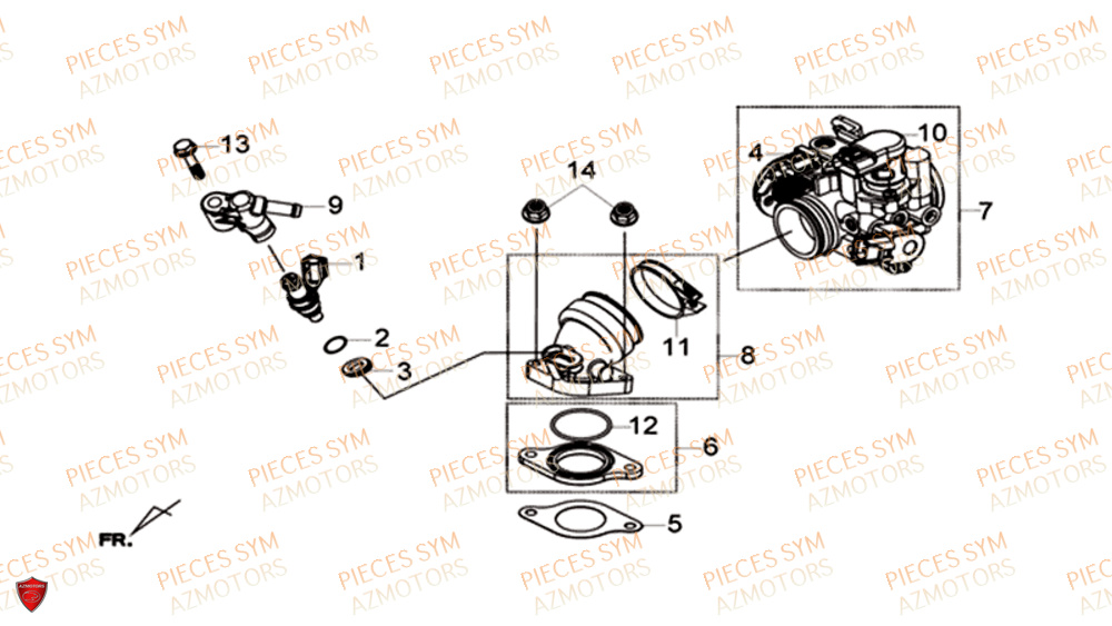Injection SYM Pièces CRUISYM 300 - LV30W1-EU (2018-2020)