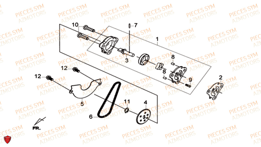 Pompe A Huile SYM Pièces CRUISYM 300 - LV30W1-EU (2018-2020)