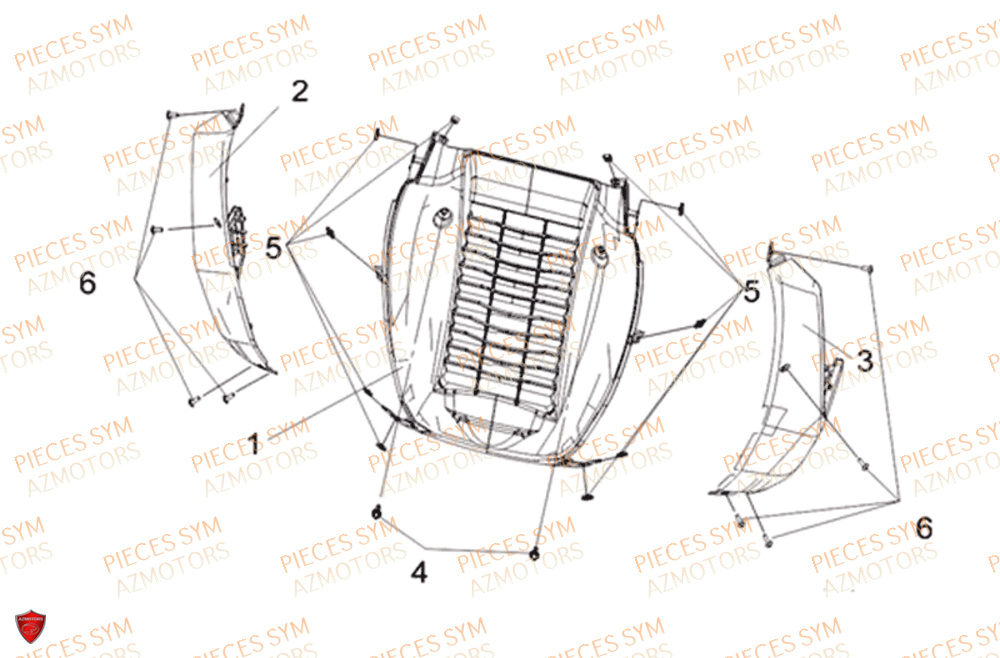 Sabot Avant SYM Pièces CRUISYM 300 - LV30W1-EU (2018-2020)
