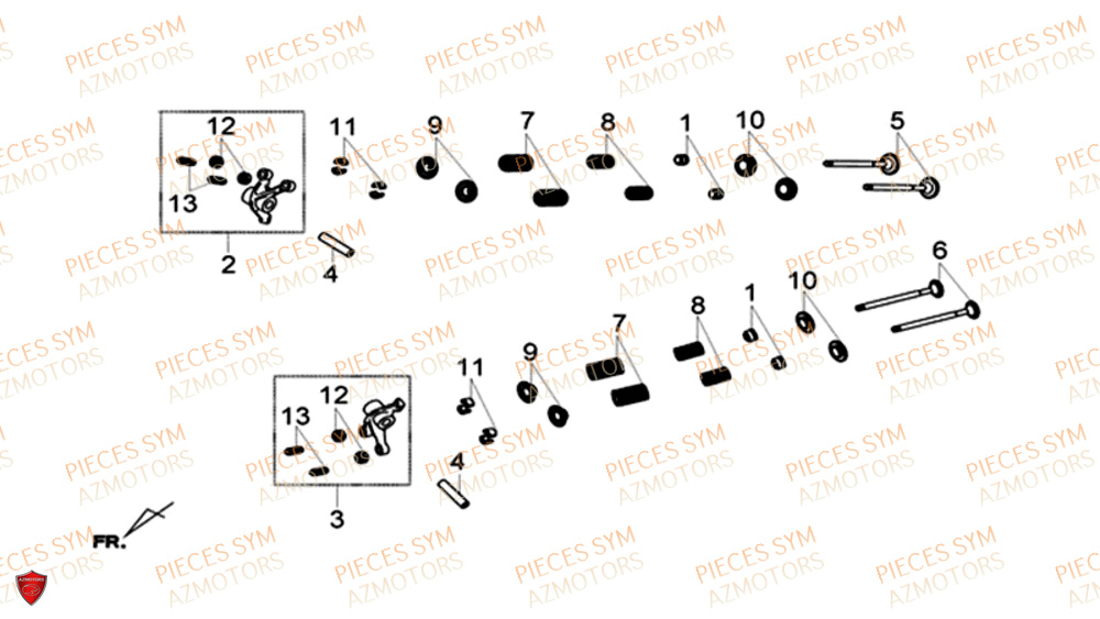 Soupapes SYM Pièces CRUISYM 300 - LV30W1-EU (2018-2020)