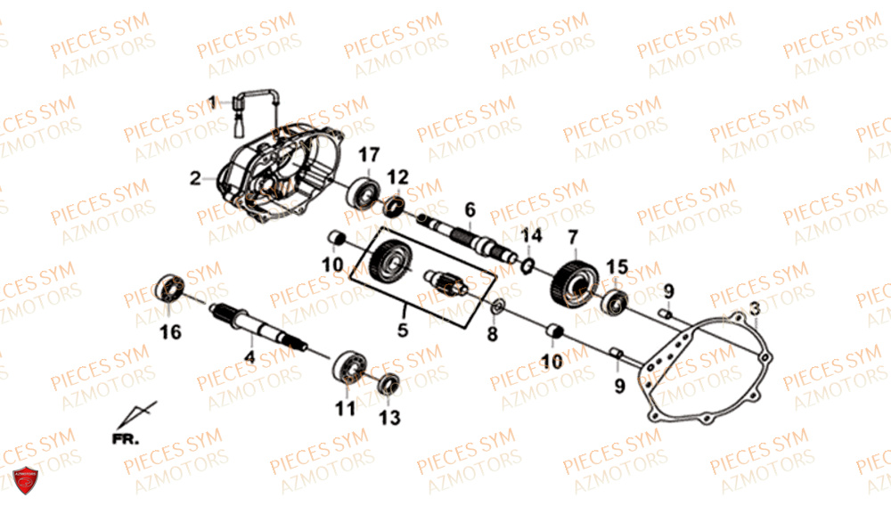 Transmission SYM Pièces CRUISYM 300 - LV30W1-EU (2018-2020)