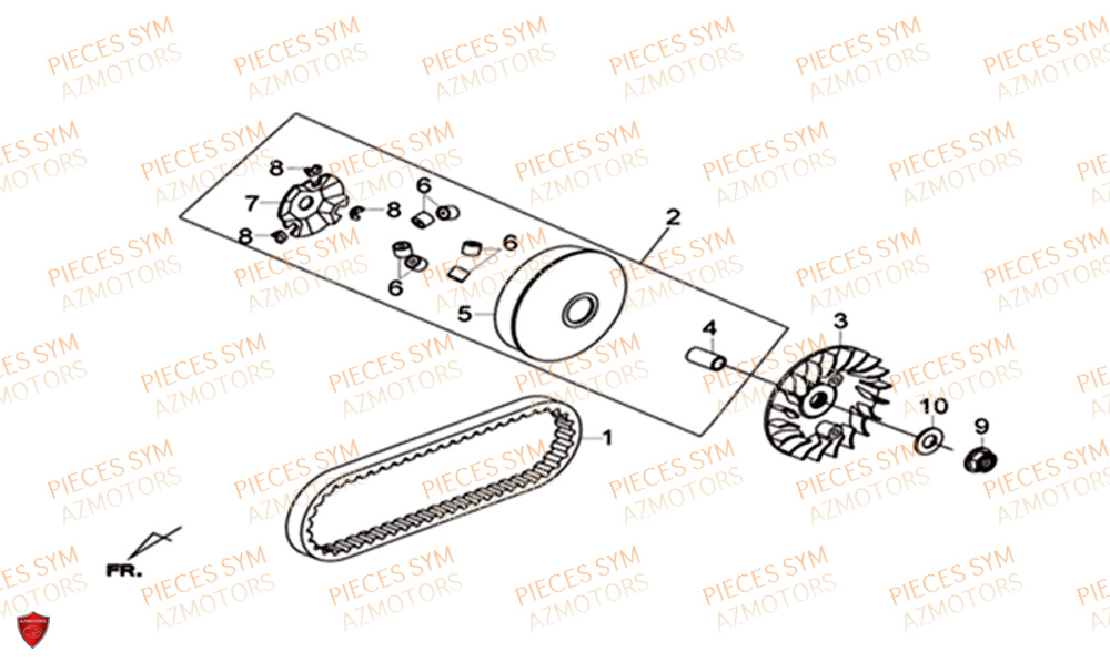 Variateur SYM Pièces CRUISYM 300 - LV30W1-EU (2018-2020)