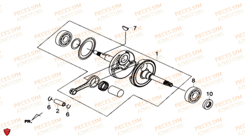 Vilbrequin SYM Pièces CRUISYM 300 - LV30W1-EU (2018-2020)