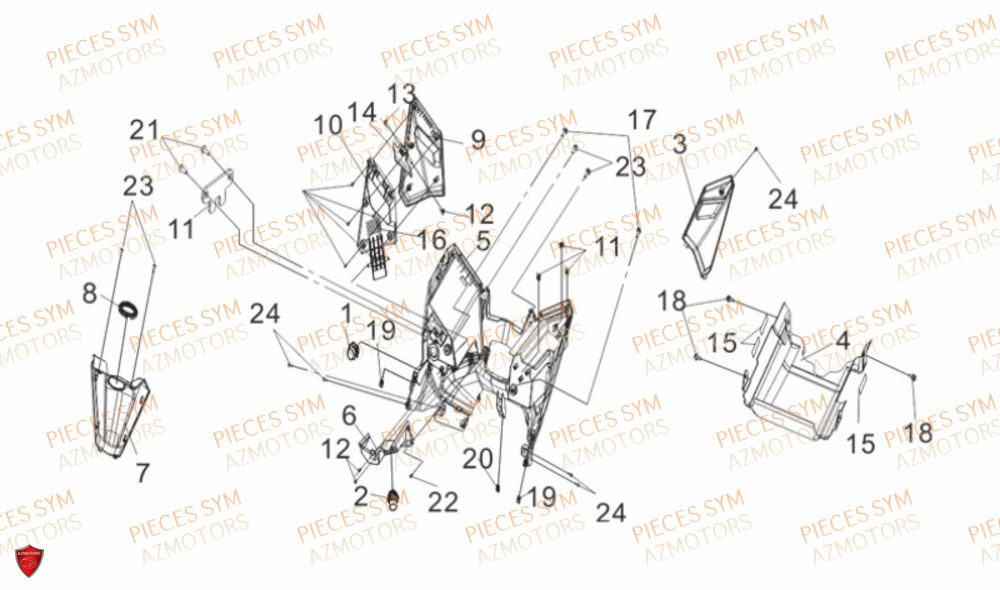 Boite A Gant SYM Pièces CRUISYM 300 - LV30W1Z1-EU (2019)