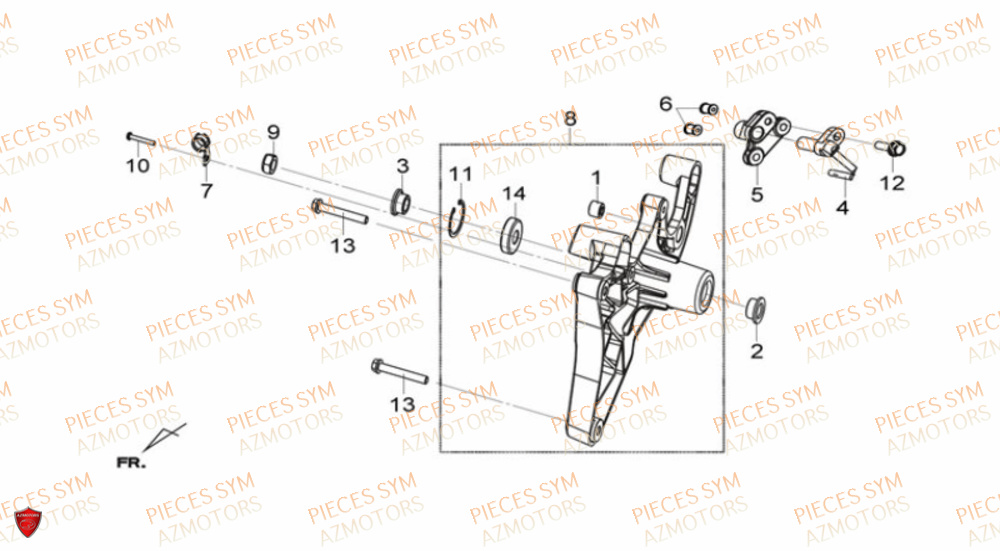 Bras Oscillant SYM Pièces CRUISYM 300 - LV30W1Z1-EU (2019)
