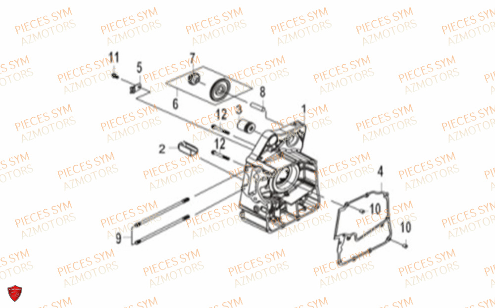Carter Droit SYM Pièces CRUISYM 300 - LV30W1Z1-EU (2019)