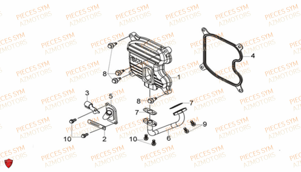 Couvre Culasse SYM Pièces CRUISYM 300 - LV30W1Z1-EU (2019)