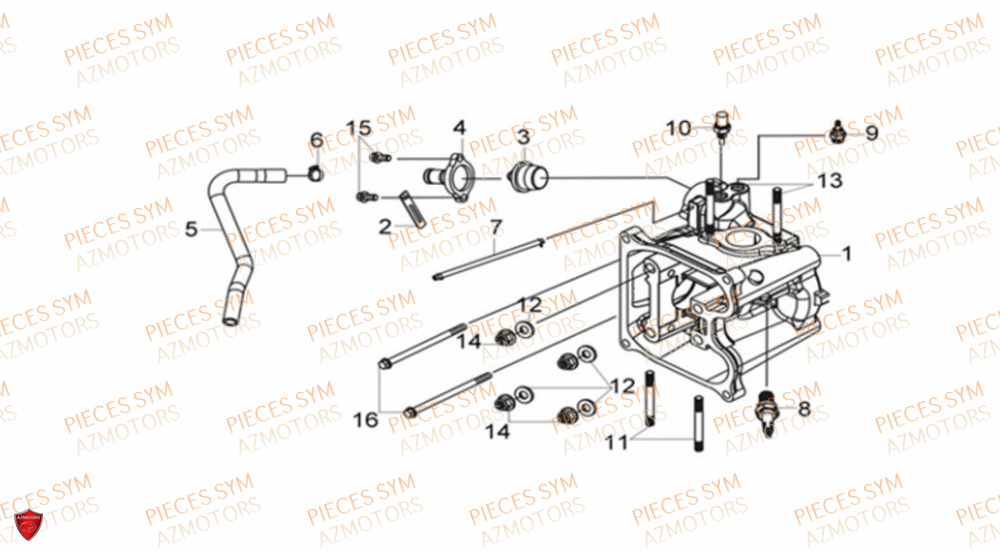 Culasse SYM Pièces CRUISYM 300 - LV30W1Z1-EU (2019)