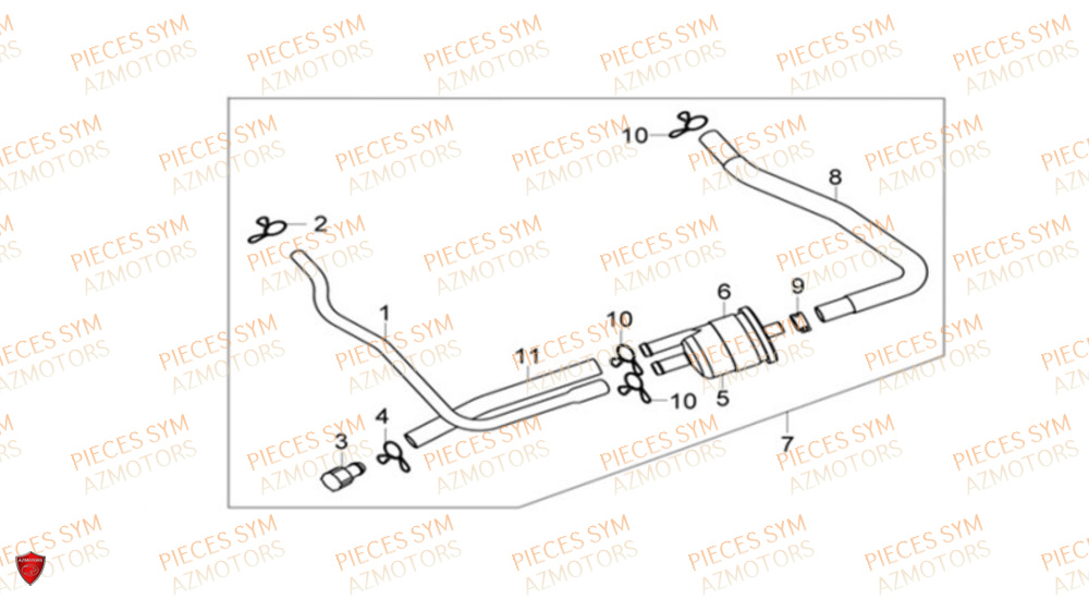 Durite Reniflard SYM Pièces CRUISYM 300 - LV30W1Z1-EU (2019)