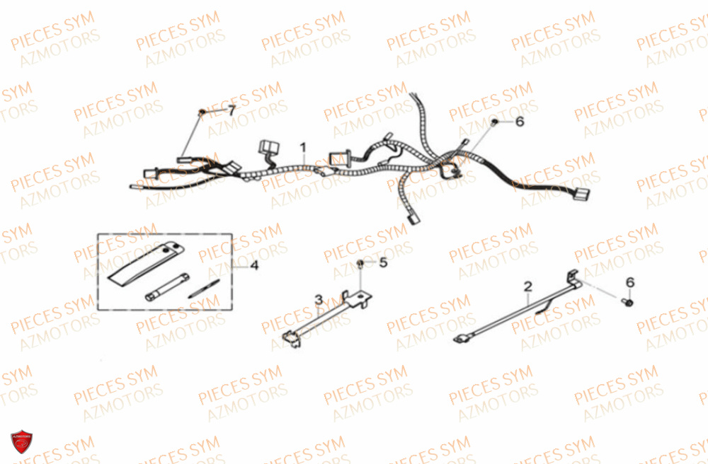 Faisceau Electrique SYM Pièces CRUISYM 300 - LV30W1Z1-EU (2019)