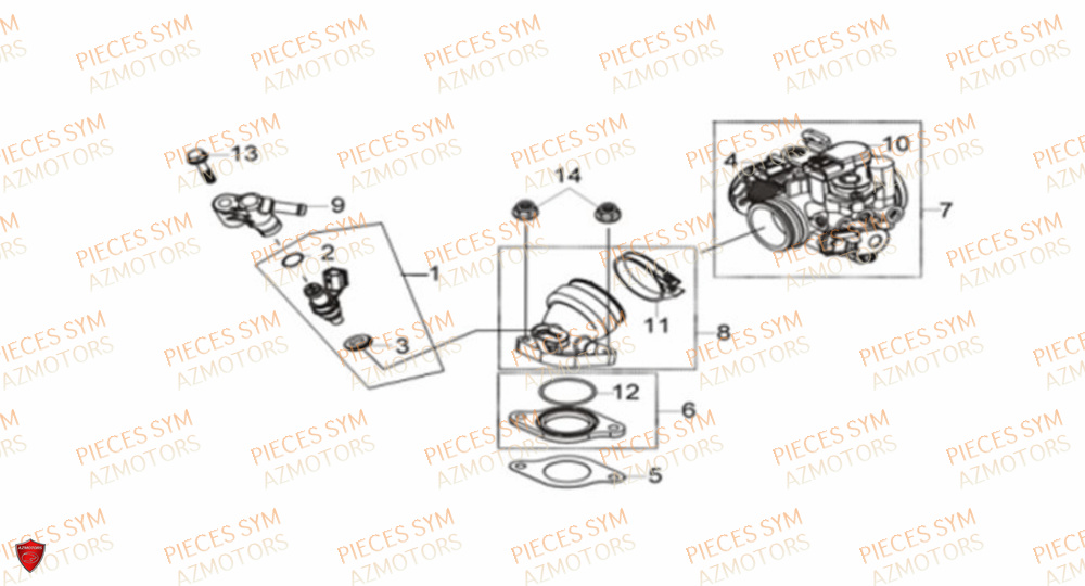 Injection SYM Pièces CRUISYM 300 - LV30W1Z1-EU (2019)