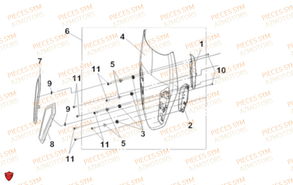 Pare Brise SYM Pièces CRUISYM 300 - LV30W1Z1-EU (2019)