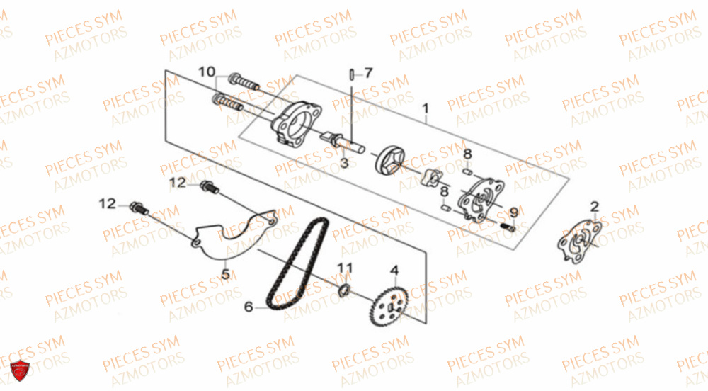 Pompe A Huile SYM Pièces CRUISYM 300 - LV30W1Z1-EU (2019)