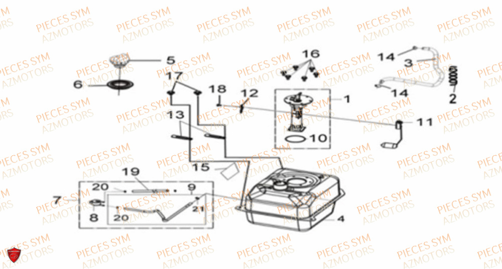 Reservoir SYM Pièces CRUISYM 300 - LV30W1Z1-EU (2019)