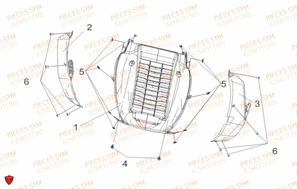 Sabot Avant SYM Pièces CRUISYM 300 - LV30W1Z1-EU (2019)