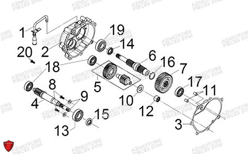 Couvercle De Transmission SYM Pièces CRUISYM A 300 (LV30W4-EU) - 2024