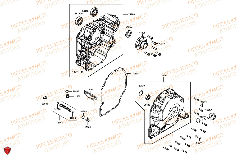 Carter De Transmission KYMCO Pièces Scooter CV3 575 4T EURO5+ (SBA1EA)