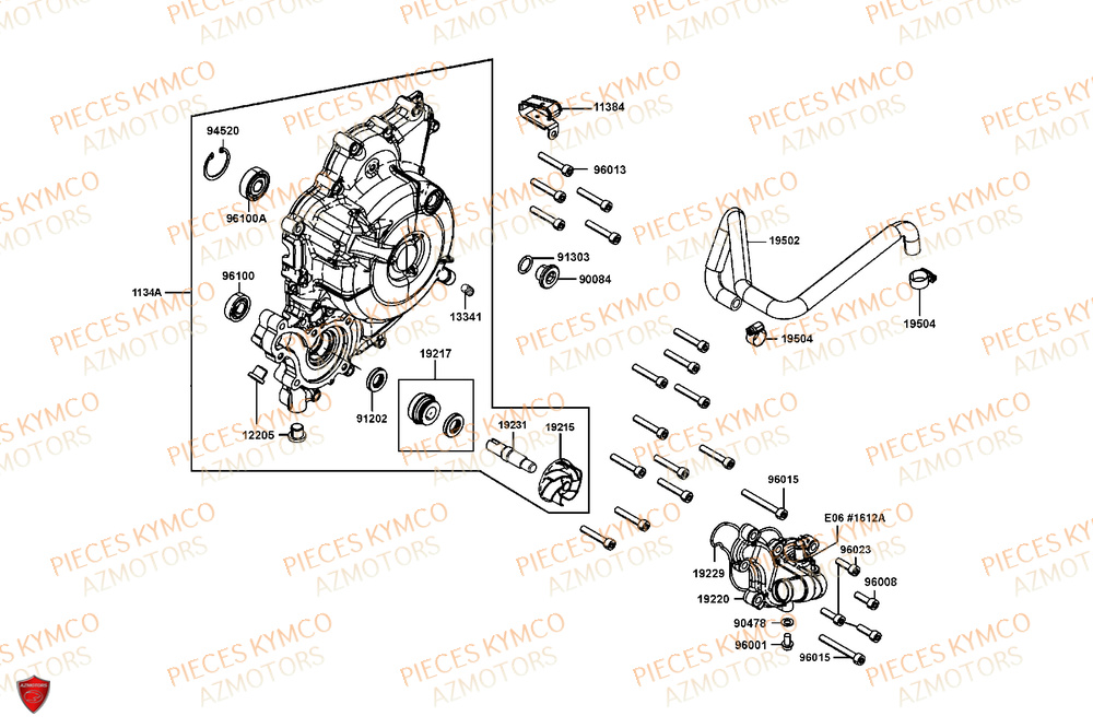 Carter Gauche KYMCO Pièces Scooter CV3 575 4T EURO5+ (SBA1EA)