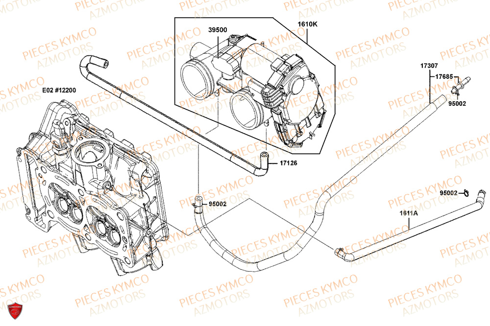 Corps Papillon KYMCO Pièces Scooter CV3 575 4T EURO5+ (SBA1EA)