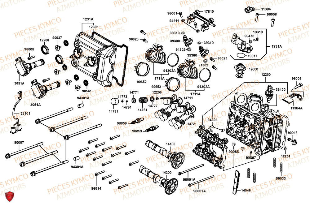 Culasse KYMCO Pièces Scooter CV3 575 4T EURO5+ (SBA1EA)