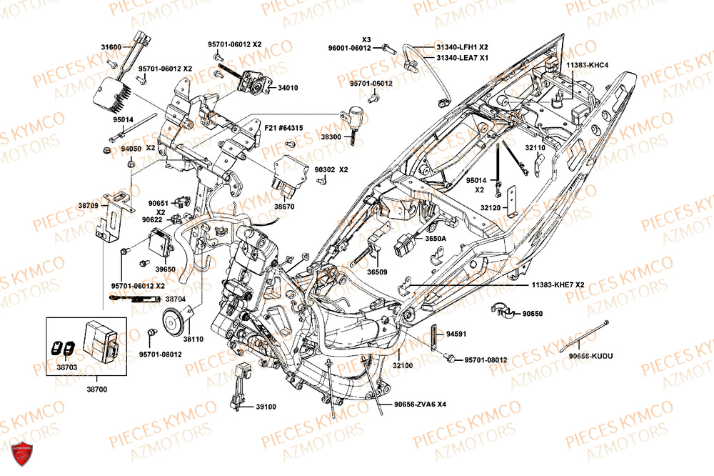 Equipement Electrique KYMCO Pièces Scooter CV3 575 4T EURO5+ (SBA1EA)
