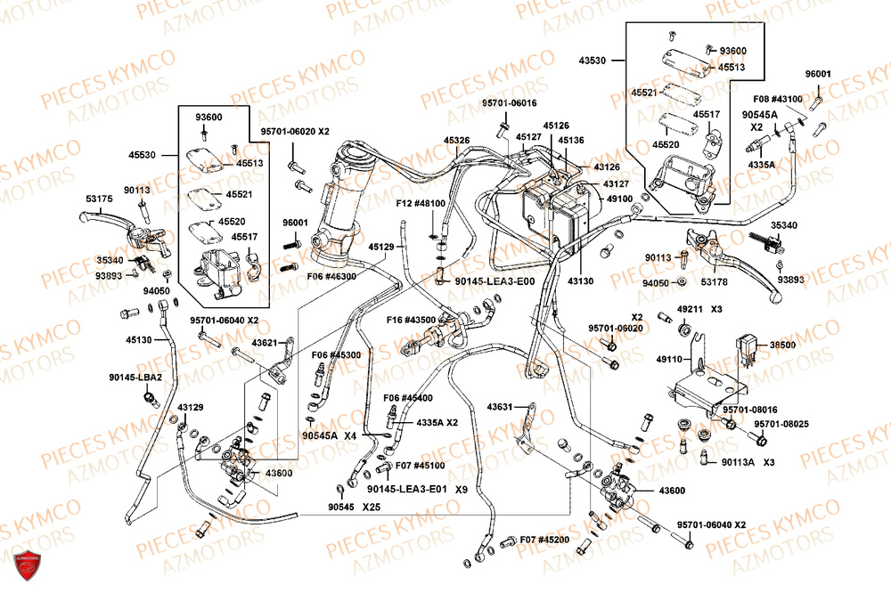 Freins KYMCO Pièces Scooter CV3 575 4T EURO5+ (SBA1EA)
