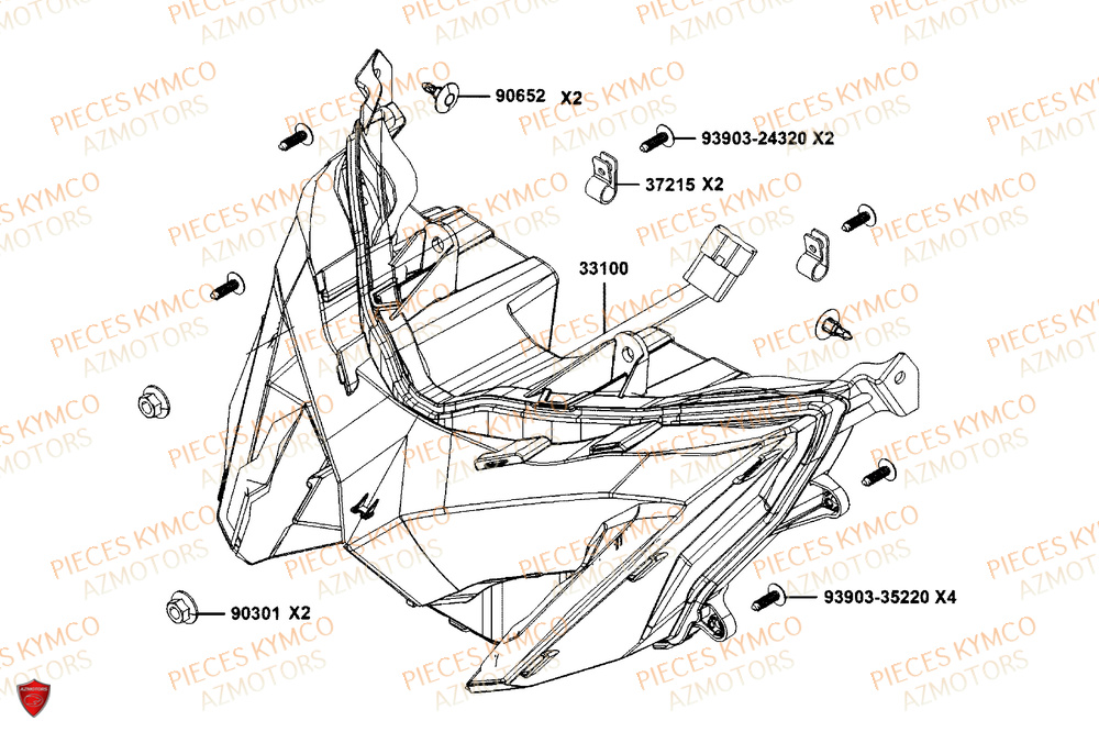 Phare KYMCO Pièces Scooter CV3 575 4T EURO5+ (SBA1EA)