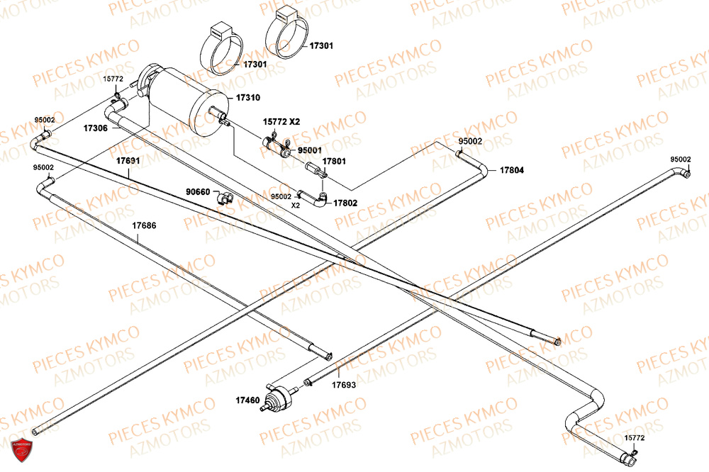 Reniflard KYMCO Pièces Scooter CV3 575 4T EURO5+ (SBA1EA)